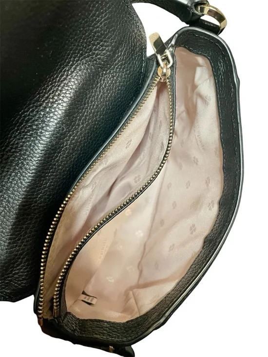 Kate Spade Knott Black Pebbled Leather Dual Compartment Adjustable Crossbody Bag - Picture 6 of 8